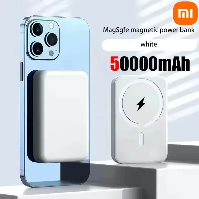 Xiaomi 500000mAh Magnetic PowerBank Wireless PD 22.5W Fast Charger For Magsafe Portable Auxiliary Battery For Iphone 17 16 15